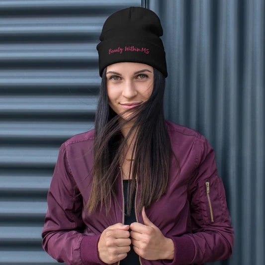 Beauty Within MS, MS Warrior, MS Awareness-Embroidered Beanie